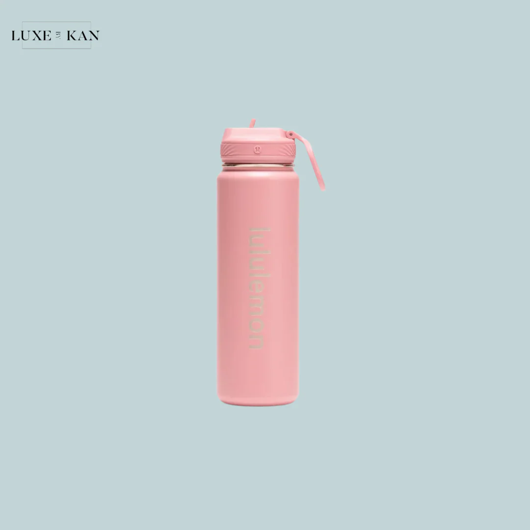 Lululemon Back to Life Sport Bottle 24oz Straw Lid Pink - Image 4
